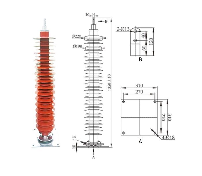 Розрядники перенапруги типу електростанції 110 kV