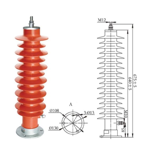 Розрядник перенапруг електрифікований залізничний 27,5~55 kV