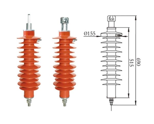 Беззазорний розрядник перенапруг підвісного типу  35 kV