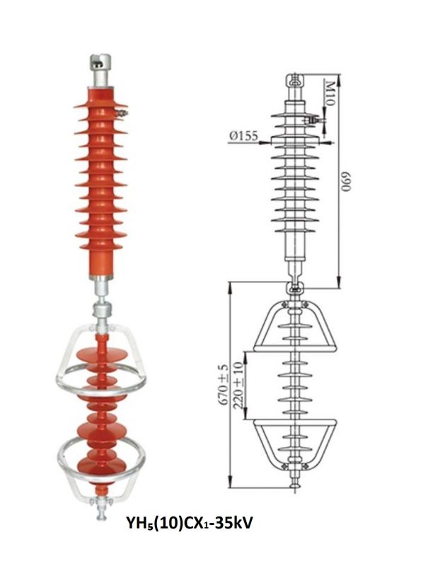 Розрядник підвісний з послідовним розривом 35 kV