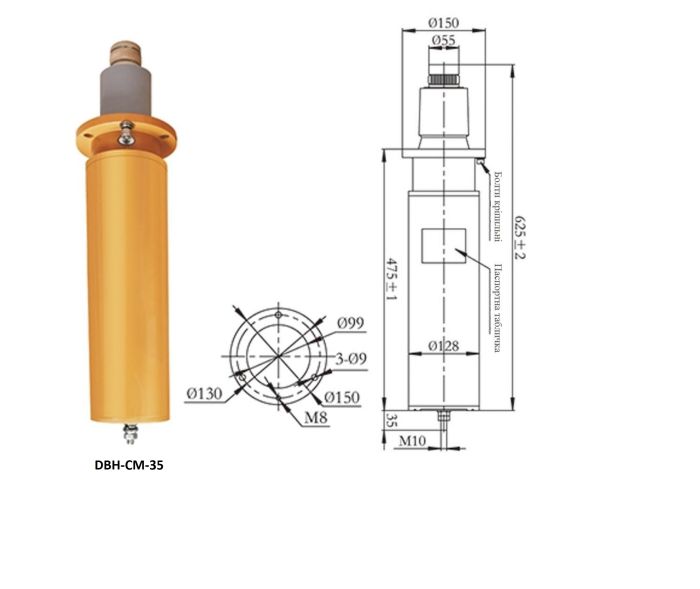 Розрядник перенапруг штепсельного типу  3-10 kV