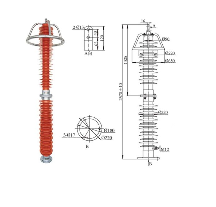 Розрядники перенапруги типу електростанції 220 kV