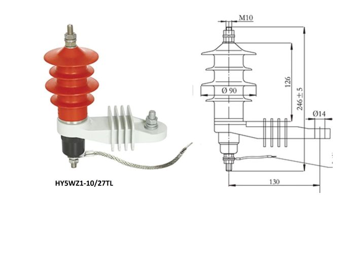 Розрядники перенапруги типу електростанції 3-6 kV