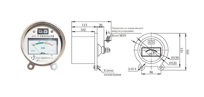 Лічильник перенапруг розрядника та онлайн монітор