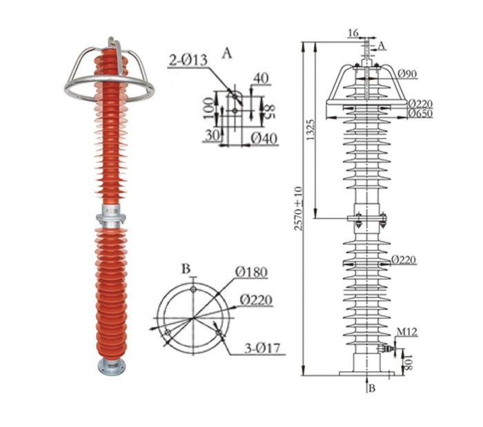 Розрядник перенапруг трансформатора нейтрального типу  66-500 kV
