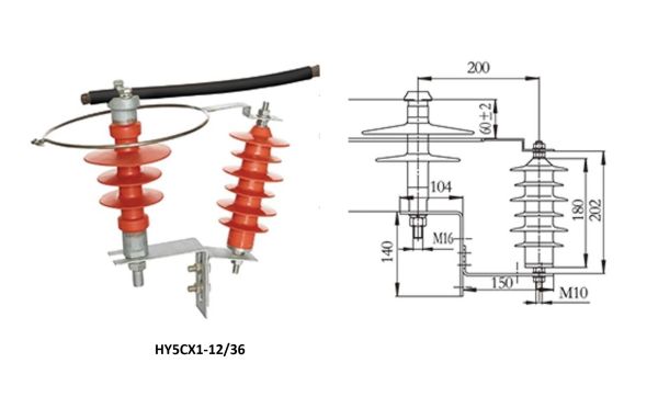 Розрядник підвісний з послідовним розривом 10 kV