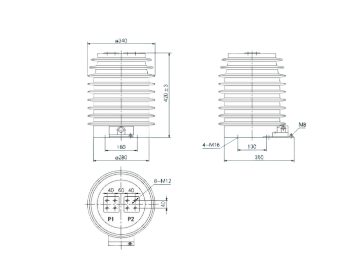 LZZB-27,5 Трансформатор струму внутрішній 27,5~35 кВ